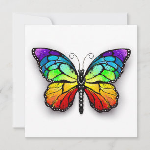 Carte Monarque papillon arc-en-ciel