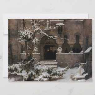 Carte Monastère sous la neige hivernale (de Karl Lessing