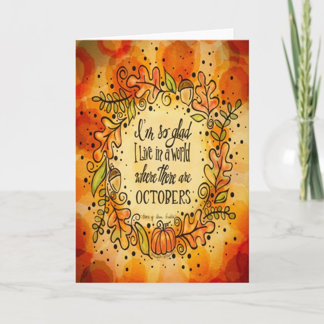 Carte Monde avec octobre (Devant)