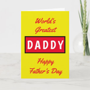Carte Monde Meilleur Papa Texte Fête des pères rouge jau