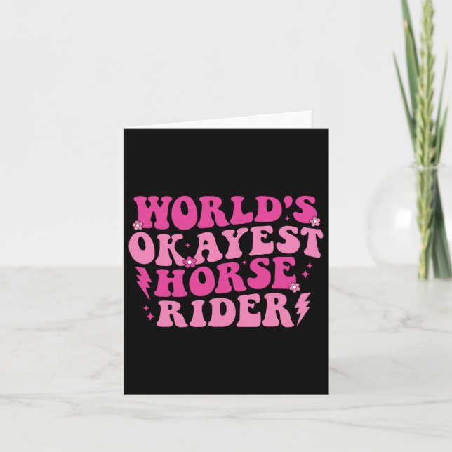 Carte Monde Okayest Horse Rider Amateurs d'équitation Eq (Devant)