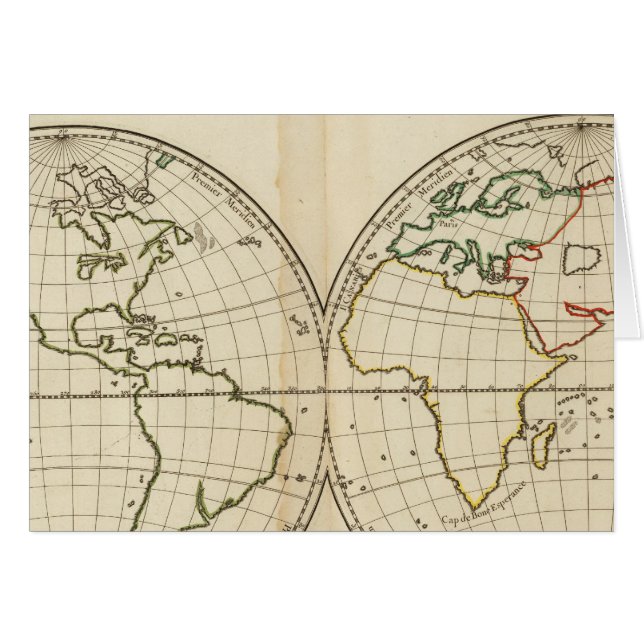 Carte mondiale avec Latitude et Longititude (Devant horizontal)