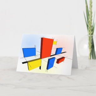 Carte Mondrian Inspiré 3D