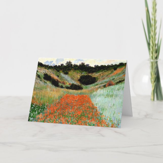 Carte Monet - Champ de pavot dans un creux près de Giver (Devant)