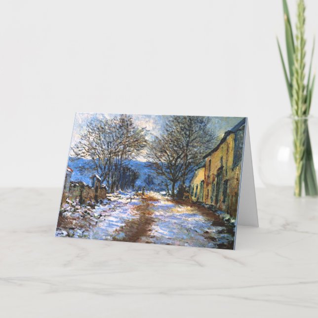 Carte Monet - Effet de la neige à Limetz, art (Devant)