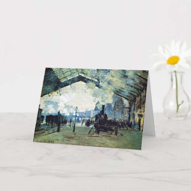 Carte Monet - Gare Saint-Lazare, Train Normande, (Petite plante)