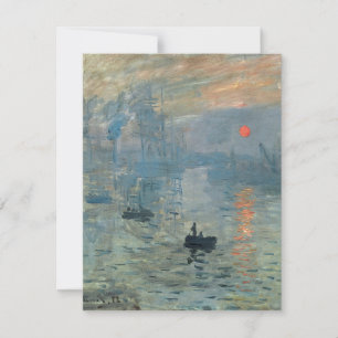Carte Monet Impression Sunrise Soleil Levant Peinture Le