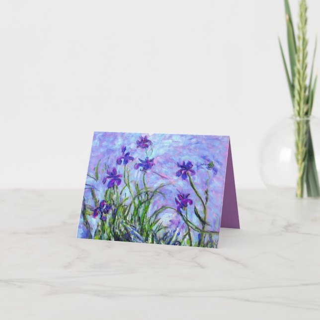 Carte Monet Lilac Irises (Devant)