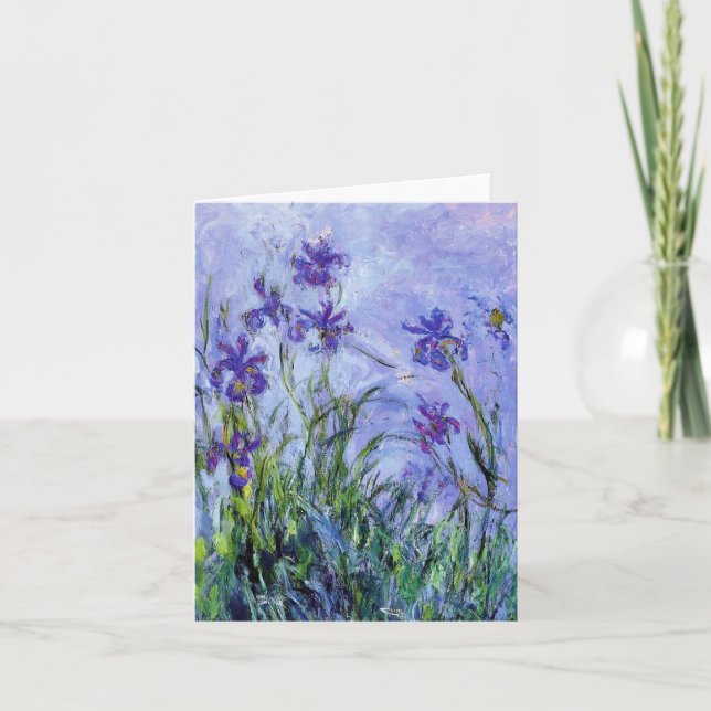 Carte Monet Lilac Irises Note (Devant)