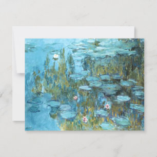 Carte Monet - Lys d'eau (turquoise)