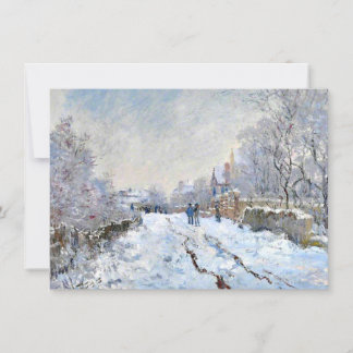 Carte Monet - Scène de neige à Argenteuil