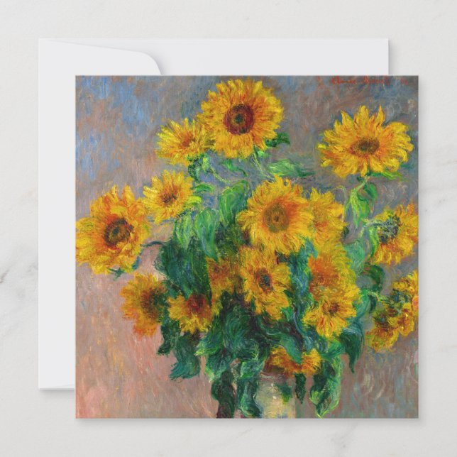 Carte Monet Sunflower (Devant)
