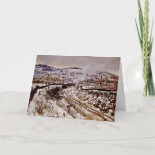 Carte Monet - Train dans la neige à Argenteuil,