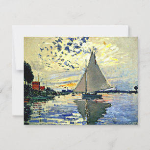 Carte Monet - Voilier au Petit Gennevilliers