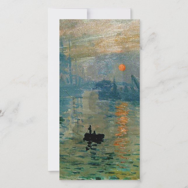 Carte Monet's Impression Sunrise (soleil levant) - 1872 (Devant)