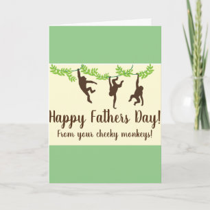 Carte Monkey Fathers Day Card  