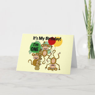 Carte Monkey Shine 1er Anniversaire Tshirts et cadeaux
