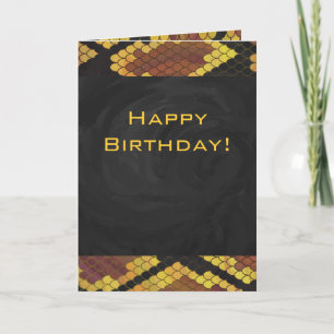 Carte Monogram Snake Brown et Gold Print