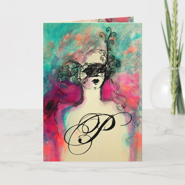 Carte MONOGRAMME DE CHARME / Joyeux anniversaire (Devant)