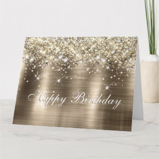 Carte Monogramme de Parties scintillant de glitterie d'h