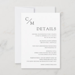 Carte monogramme élégant