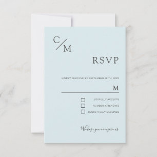 Carte monogramme élégant