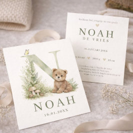 Carte Monogramme N Bière Peinture à l'eau pour animaux d