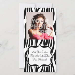 Carte Monogramme noir/blanc Funky Zebra