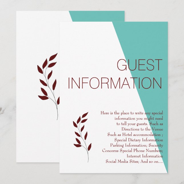 Carte Monogramme turquoise 💍 boîtier moderne (Devant / Derrière)