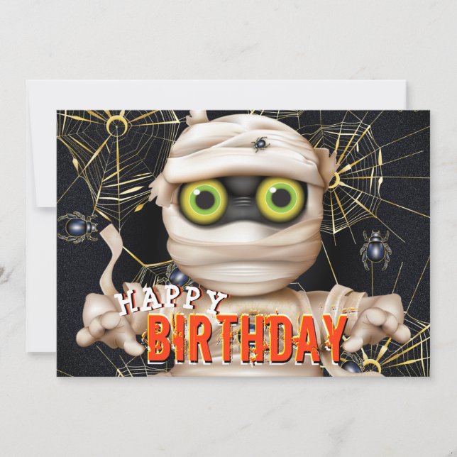 Carte Monster Halloween Anniversaire de enfant (Devant)