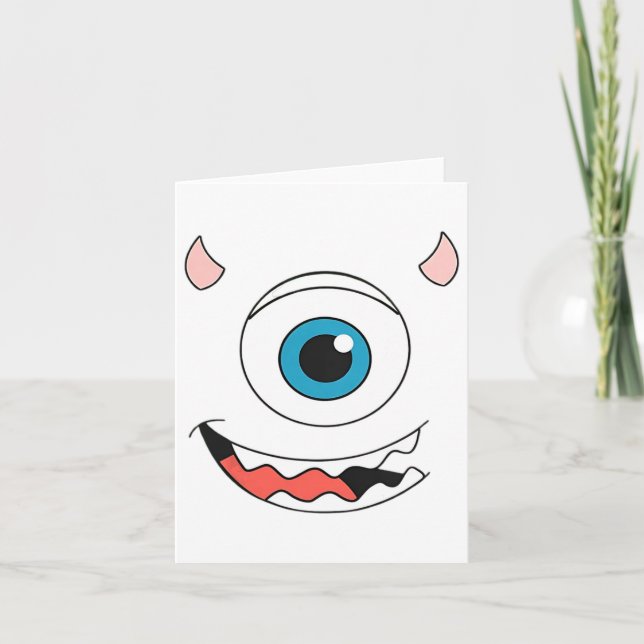 Carte Monster Halloween Costume Monstres Université Fami (Devant)