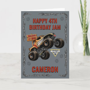 Carte Monster Jam - Anniversaire de Monster Mutt