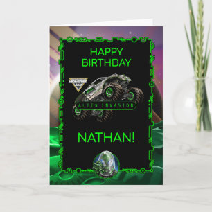 Carte Monster Jam - Anniversaire d'invasion Alien