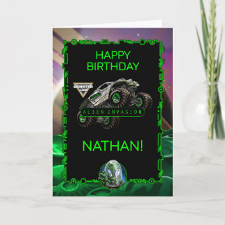 Carte Monster Jam - Anniversaire d'invasion Alien