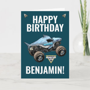Carte Monster Jam Mégalodon Joyeux Anniversaire