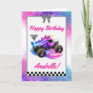 Carte Monster Jam - Sparkle Smash Anniversaire