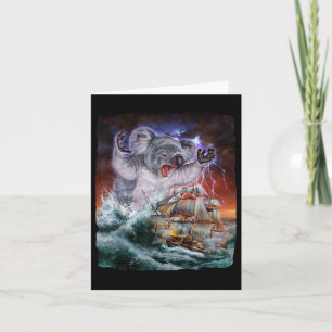 Carte Monster Koala En Attaque De Kraken À Un Bateau De