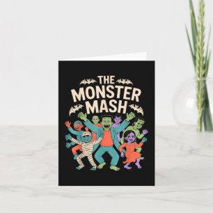 Carte Monster Mash Halloween Dance Party mignonne Retro