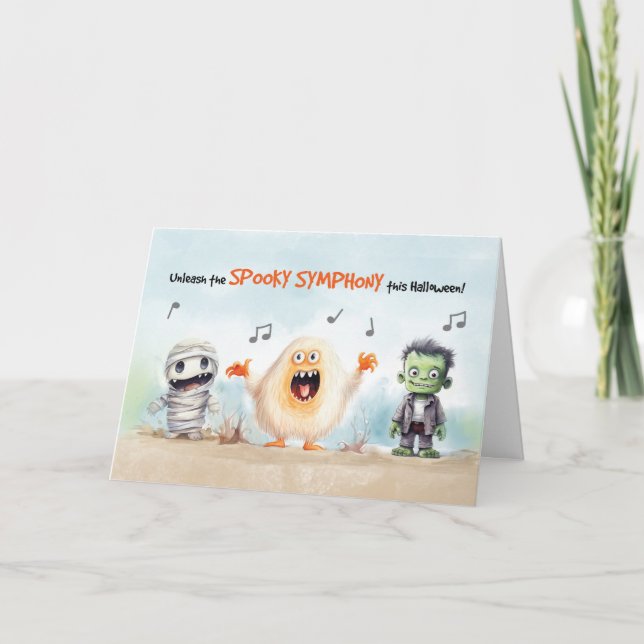 Carte Monstres musicaux d'Halloween (Devant)