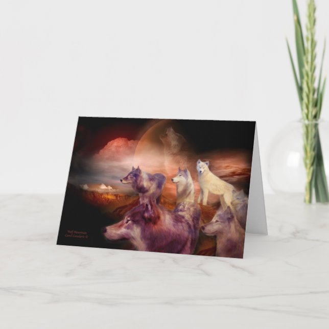 Carte Montagne ArtCard de loup (Devant)