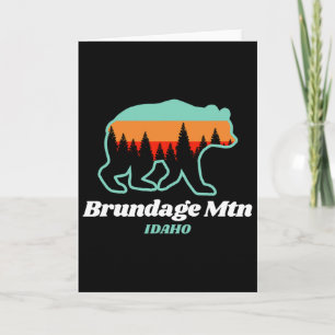 Carte Montagne Brundage Idaho Ski Snowboard Ours