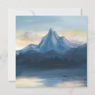 Carte Montagnes au coucher du soleil