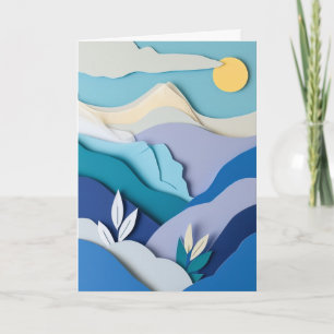 Carte Montagnes en couches au soleil