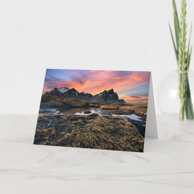Carte Montagnes | Vesturhorn Mountain Islande (Devant)