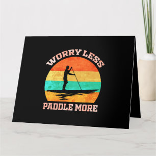 Carte Monter Paddle Paddling Retro Vintage SUP P