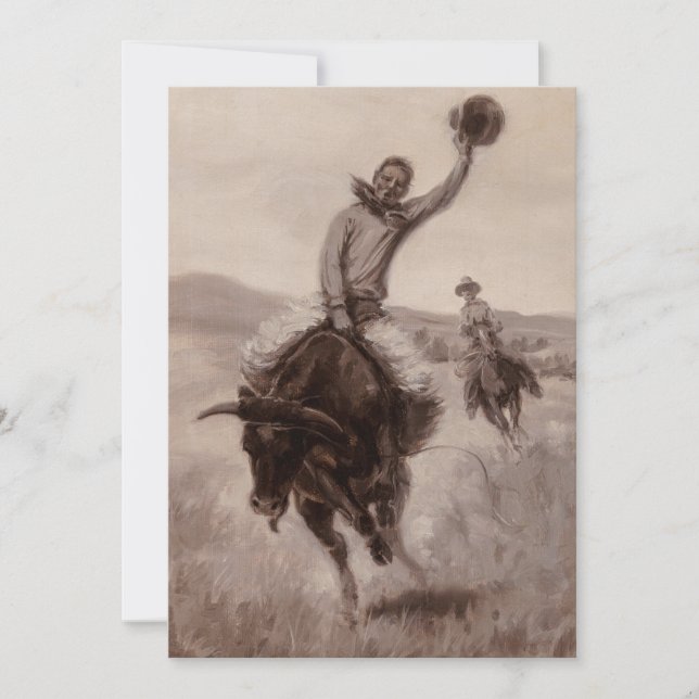 Carte Monter un taureau | Elling William Gollings (Devant)