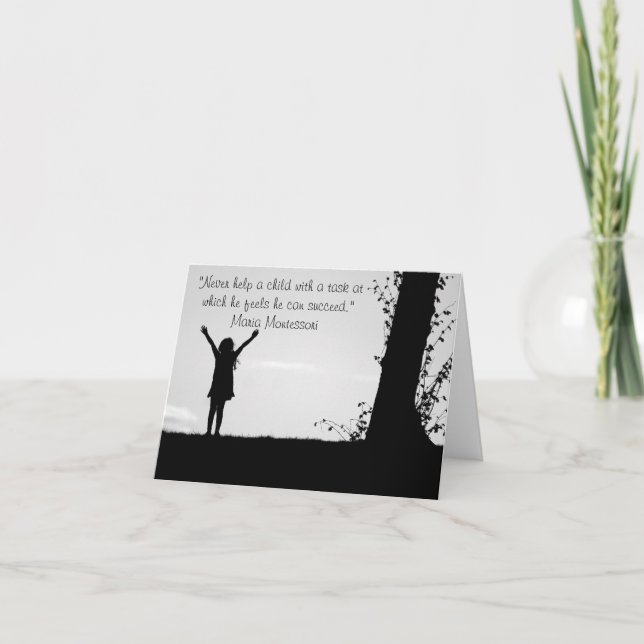 Carte Montessori cite aider les enfants (Devant)