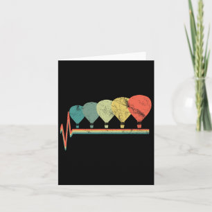 Carte Montgolfière Vintage Fly Pilote Aviateur 