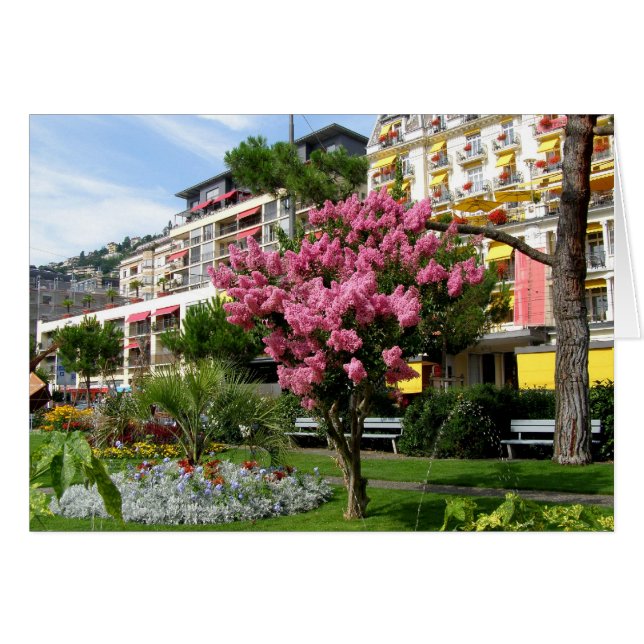 Carte Montreux en Suisse (Devant horizontal)