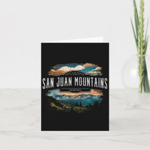 Carte Monts San Juan Colorado Randonnée Extérieur Vintag